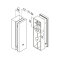 MODELL 0763 | Eckiger Block-Glasadapter H=210 mm | V2A | geschliffen