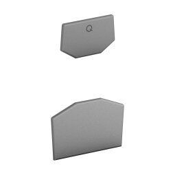 MODELL 6502 | AIR Endkappe für Boden-Glasklemme | V4A | glasperlengestrahlt