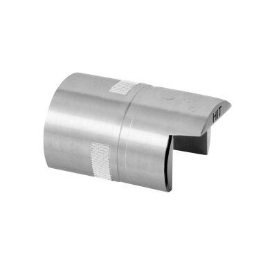 MODELL 6792 | Unsichtbarer Glasleistenrohrverbinder 180° EASY HIT | für Ø 48,3 x 1,5 mm | V4A | roh