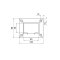 MODELL 6545 | Wandflansch für Glasleistenrohr | für 60 x 40 x 1,5 mm | V4A | geschliffen