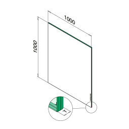 MODELL 5017 | VSG/ESG Glasplatte 16,76 mm (8-0,76-8) |...