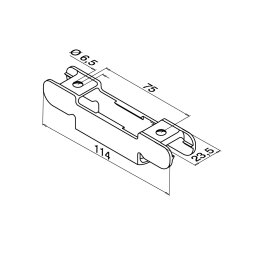 MODELL 0783 | Adapter Glasleistenrohr/Justierbarer Handlaufhalter | V4A | U-Größe: 24 x 24 mm