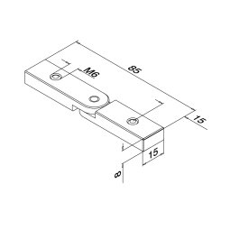 MODELL 5313 | Justierber Handlaufverbinder | 0-90° | EASY ALU | 2 Stück je Ecke/Verbindung erforderlich | Aluminium | roh