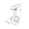 MODELL 4718 | Justierbare Rohrstütze | für Geländerpfosten 40 x 40 x 2 mm | V4A | für flachen Handlauf | geschliffen