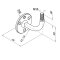 MODELL 0118 | Handlaufhalter für Wandbefestigung | V2A | mit M10 Gewinde | Wandabstand 75 mm | geschliffen