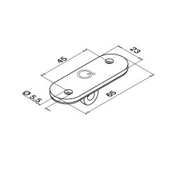 MODELL 3302 | Justierbare-Handlauf-Anschlussplatte | V4A...