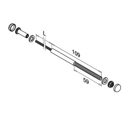 MODELL 7901 | Drahtseil-Set | mit Adapter | V4A | Ø 3,2 mm | Länge: 2,5 m