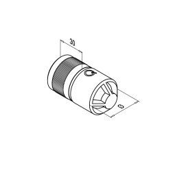 MODELL 5792 | Handlaufverbinder ohne Steg | für Rohr Ø 33,7 x 2,0 mm | V4A | geschliffen